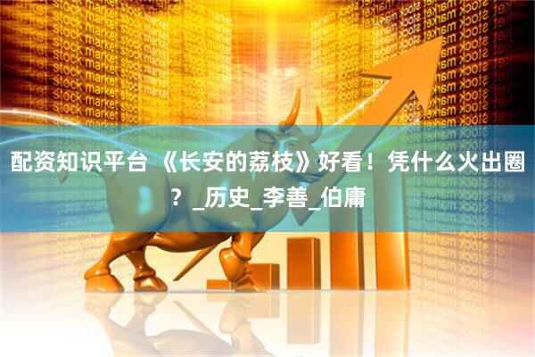 配资知识平台 《长安的荔枝》好看！凭什么火出圈？_历史_李善_伯庸